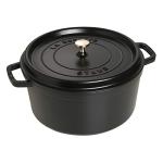 STAUB 9-qt Round Cast Iron Dutch Oven, Black