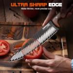 Topfeel 8-Inch Damascus Chef Knife with Wooden Handle