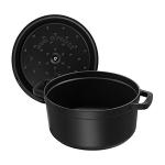 STAUB 9-qt Round Cast Iron Dutch Oven, Black
