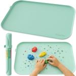 Silicone Craft Mat 24" x 16" - Hot Pink & Green