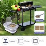 Wood Pellet Storage Bin with Scoop and Stickers