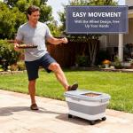 Wood Pellet Storage Bin with Scoop and Stickers