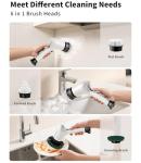 Cordless Electric Spin Scrubber with 6 Heads