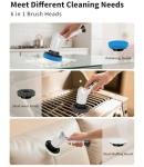 Cordless Electric Spin Scrubber with 6 Heads