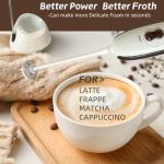 Battery-Operated Milk Frother Wand for Coffee Drinks
