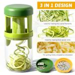 3-in-1 Vegetable Spiralizer with 3 Blades