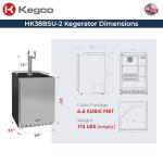 Kegco 24" Dual Tap Black/Stainless Steel Kegerator