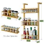 3-Tier Bamboo Spice Rack for Fridge Storage