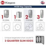 Kegco 24" Dual Tap Black/Stainless Steel Kegerator