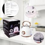 Retro 1.7L Electric Kettle with Temperature Gauge