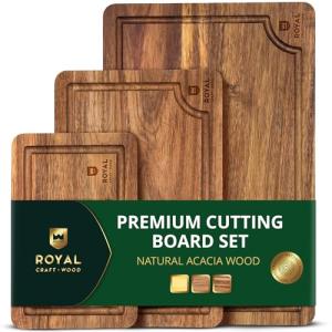 Acacia Wood Cutting Boards Set of 3