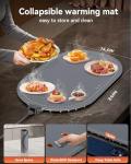 Silicone Food Warming Mat - 24"x15" Gray