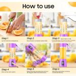 Portable Mini Blender - Cordless, 13 Oz, USB Rechargeable