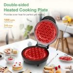 Electric Bubble Waffle Maker - 7" Round Griddle