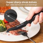 Ruffulon 4-Piece Stainless Steel Steak Knife Set