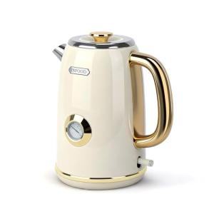 Retro 1.7L Electric Kettle with Thermometer