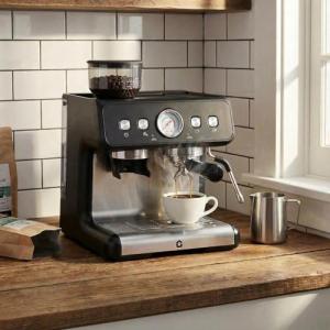 Professional Espresso Machine with Grinder and Frother