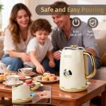 Retro 1.7L Electric Kettle with Thermometer