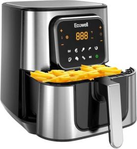 ECOWELL 6 Quart Stainless Steel Air Fryer