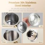 Retro 1.7L Electric Kettle with Thermometer