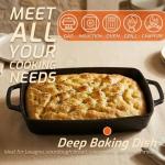 2-in-1 Cast Iron Casserole and Skillet Lid