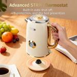 Retro 1.7L Electric Kettle with Thermometer