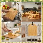 12-Piece Bamboo Cutting Board Set with Handles