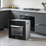 AMZCHEF 24" Electric Wall Oven with 8 Modes