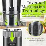 Quiet Cold Press Juicer with Large Feed Chute