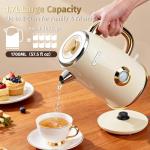 Retro 1.7L Electric Kettle with Thermometer