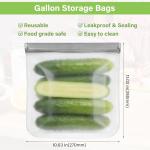 12-Pack Silicone Freezer Bags for Food Storage