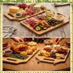 12-Piece Bamboo Cutting Board Set with Handles