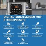 ECOWELL 6 Quart Stainless Steel Air Fryer