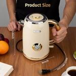 Retro 1.7L Electric Kettle with Thermometer