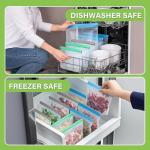 12-Pack Silicone Freezer Bags for Food Storage