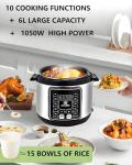 10-in-1 Electric Pressure Cooker with 5-Quart Capacity