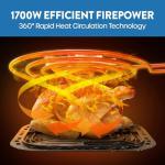 ECOWELL 6 Quart Stainless Steel Air Fryer