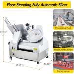 Automatic Electric Meat Slicer with 12-Inch Blade