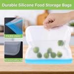 12-Pack Silicone Freezer Bags for Food Storage