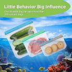 12-Pack Silicone Freezer Bags for Food Storage