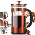 Veken 34oz French Press Coffee Maker, Stainless Steel