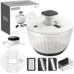 Large Salad Spinner with One-Handed Press - 5 Quart