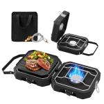 Portable 2-Burner Propane Camp Stove with Carry Bag