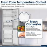 Sharp 24" Counter-Depth Bottom-Freezer Refrigerator