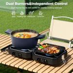 Portable 2-Burner Propane Camp Stove with Carry Bag