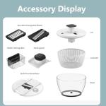 Large Salad Spinner with One-Handed Press - 5 Quart