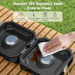 Portable 2-Burner Propane Camp Stove with Carry Bag