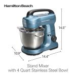 Hamilton Beach 4-Quart Electric Stand Mixer in Blue