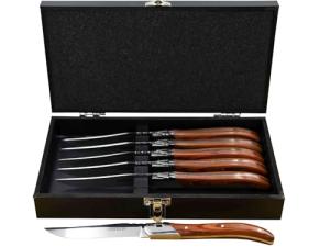 6-Piece Premium Steak Knives Set in Wood Box