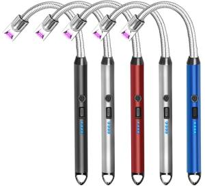 5 Pack Rechargeable Electric Arc Lighters with Flexible Neck